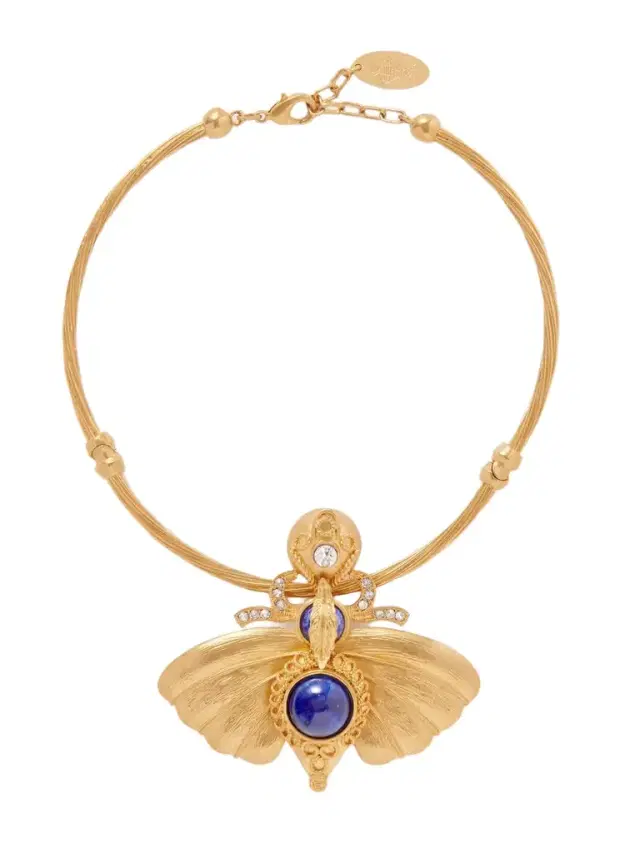 Falena Gold-plated, Resin And Swarovski Crystal Choker
