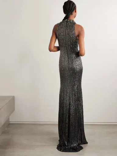 Jenny Packham Benue Crystal-embellished Sequined Silk-crepe Gown | Thumbnail 3 Jenny Packham Benue Crystal-embellished Sequined Silk-crepe Gown | Thumbnail 3
