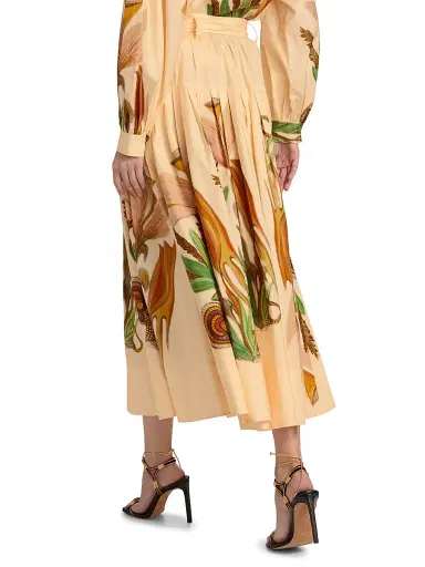 Ulla Johnson Women's Anna Zemankova Filigree Belted Midi-Skirt | Thumbnail 5 Ulla Johnson Women's Anna Zemankova Filigree Belted Midi-Skirt | Thumbnail 5