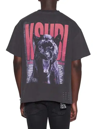Ksubi Men's Panthera Ekcess Oversized T-Shirt - Black | Thumbnail 3