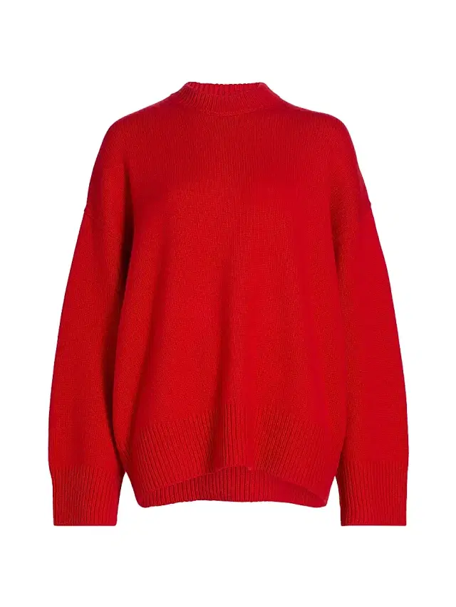 Women's Seedstitch Cashmere Tunic Sweater - Cherry