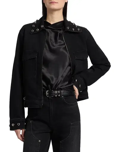 RAILS Women's Roxbury Stud-Trim Denim Jacket | Thumbnail 3 RAILS Women's Roxbury Stud-Trim Denim Jacket | Thumbnail 3