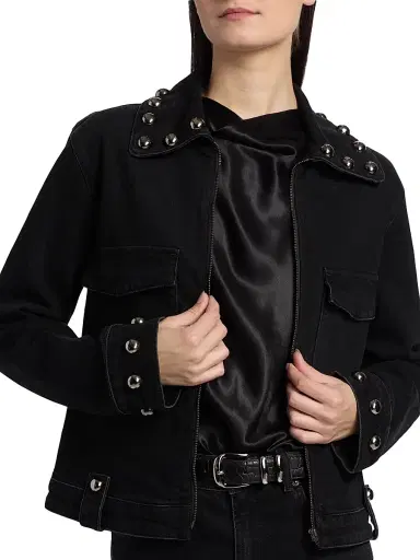 RAILS Women's Roxbury Stud-Trim Denim Jacket | Thumbnail 6 RAILS Women's Roxbury Stud-Trim Denim Jacket | Thumbnail 6