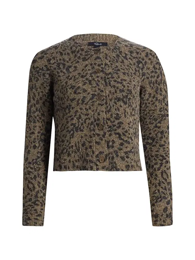 RAILS Women's Matilda Leopard Pattern Cardigan