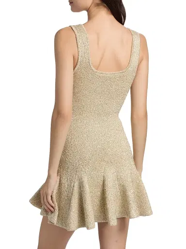 LoveShackFancy Women's Sarajane Sequin-Embellished Sheath Minidress - Honey Gold | Thumbnail 5