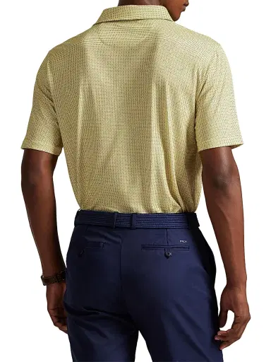 RLX Ralph Lauren Men's Luxury Perforated Polo Shirt - Wicket Yellow Petal Boxes - Size XXL | Thumbnail 4 RLX Ralph Lauren Men's Luxury Perforated Polo Shirt - Wicket Yellow Petal Boxes - Size XXL | Thumbnail 4