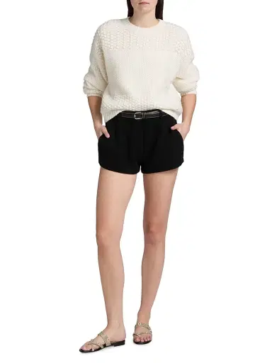 Lisa Yang Women's Annora Cashmere Shorts - Black | Thumbnail 2 Lisa Yang Women's Annora Cashmere Shorts - Black | Thumbnail 2