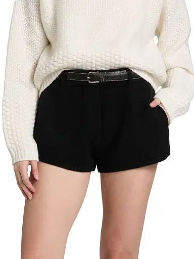 Lisa Yang Women's Annora Cashmere Shorts - Black | Thumbnail 3 Lisa Yang Women's Annora Cashmere Shorts - Black | Thumbnail 3