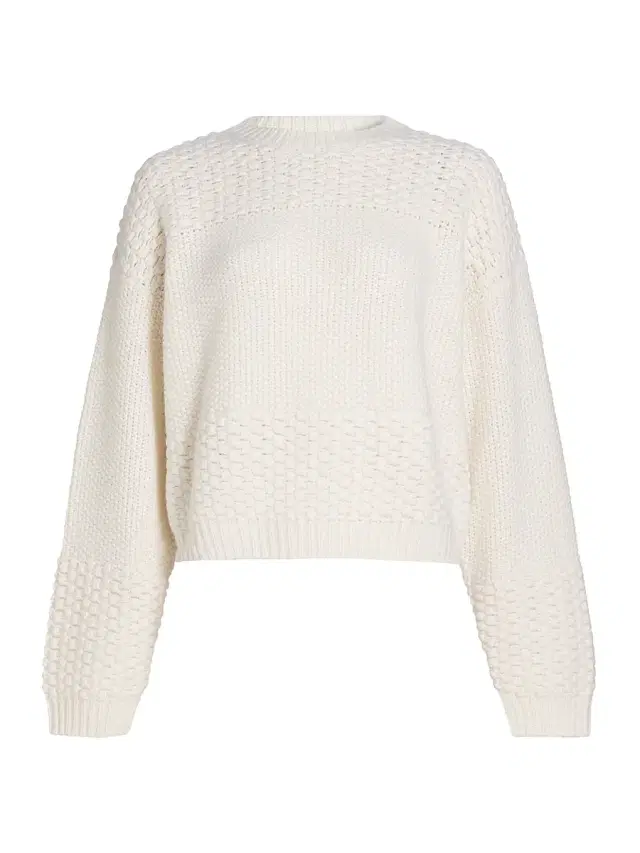 Women's Signe Textured Cashmere Sweater - Cream