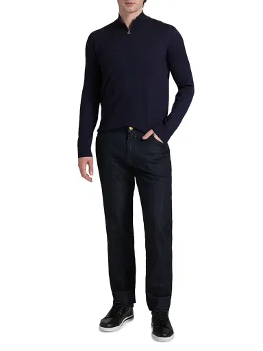 Stefano Ricci Men's Sport Stretch Denim Slim-Straight Jeans - Dark Blue Light Wash - Size 38 | Thumbnail 2 Stefano Ricci Men's Sport Stretch Denim Slim-Straight Jeans - Dark Blue Light Wash - Size 38 | Thumbnail 2