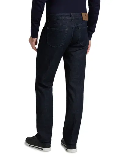 Stefano Ricci Men's Sport Stretch Denim Slim-Straight Jeans - Dark Blue Light Wash - Size 38 | Thumbnail 5 Stefano Ricci Men's Sport Stretch Denim Slim-Straight Jeans - Dark Blue Light Wash - Size 38 | Thumbnail 5