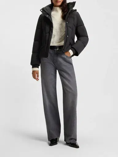 BOSS Women's Piping-Detail Jacket with Padding - Black | Thumbnail 6 BOSS Women's Piping-Detail Jacket with Padding - Black | Thumbnail 6