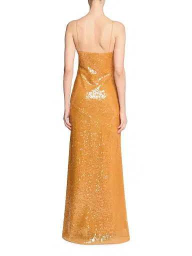 Halston Women's Glora Sequined V-Neck Gown - Medallion - Size 10 | Thumbnail 5