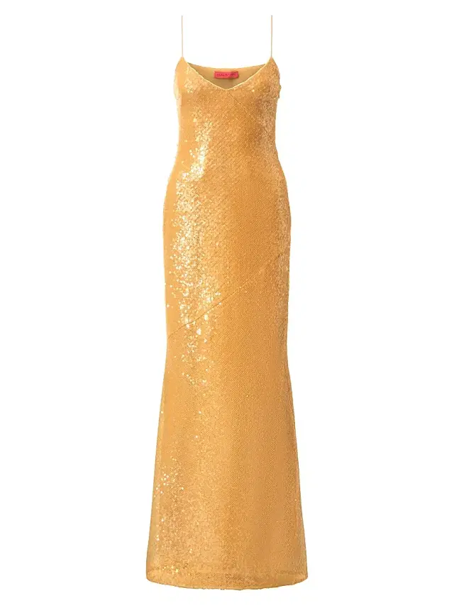 Halston Women's Glora Sequined V-Neck Gown - Medallion