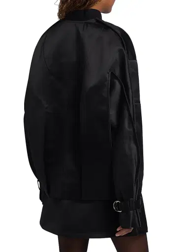 Co Women's Raglan Sleeve Sports Bomber Jacket - Black - Size XL | Thumbnail 5