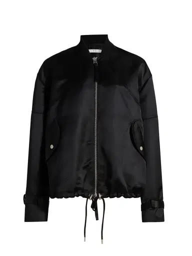 Co Women's Raglan Sleeve Sports Bomber Jacket - Black - Size XL | Thumbnail 1