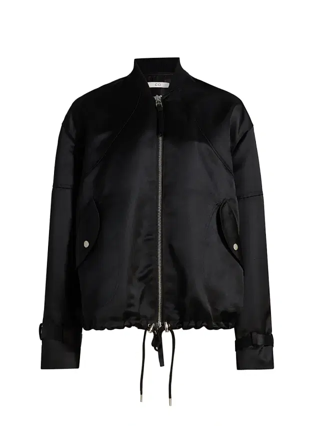 Co Women's Raglan Sleeve Sports Bomber Jacket - Black