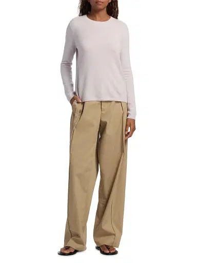 Co Women's Crewneck Rib-Knit Cashmere-Silk Sweater | Thumbnail 2 Co Women's Crewneck Rib-Knit Cashmere-Silk Sweater | Thumbnail 2