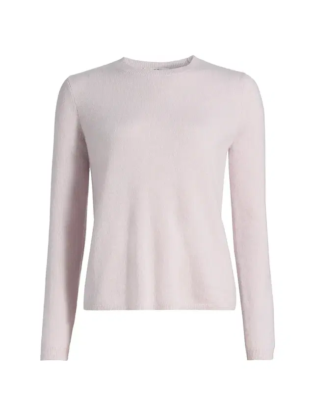 Co Women's Crewneck Rib-Knit Cashmere-Silk Sweater - Orchid Ice