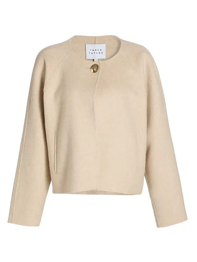 Tanya Taylor Women's Micah Wool-Blend Jacket - Oat