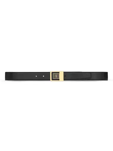 Saint Laurent Men's La 66 Belt in Smooth Leather - Black - Size 34 | Thumbnail 1 Saint Laurent Men's La 66 Belt in Smooth Leather - Black - Size 34 | Thumbnail 1