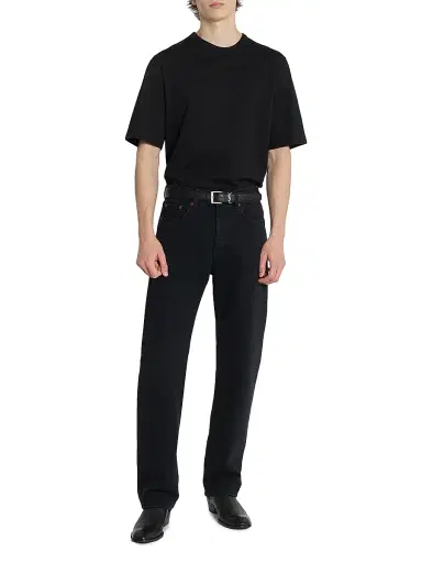 Saint Laurent Men's Cassandre Vadim Belt in Smooth Leather - Black - Size 36 | Thumbnail 3 Saint Laurent Men's Cassandre Vadim Belt in Smooth Leather - Black - Size 36 | Thumbnail 3