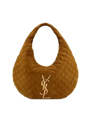 Saint Laurent Women's Icare Hobo Bag in Quilted Suede | Thumbnail 1
