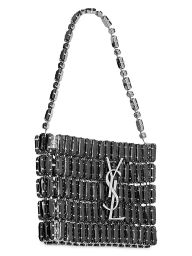 Saint Laurent Women's Micro Evening Top Handle Bag in Crystals | Thumbnail 2 Saint Laurent Women's Micro Evening Top Handle Bag in Crystals | Thumbnail 2