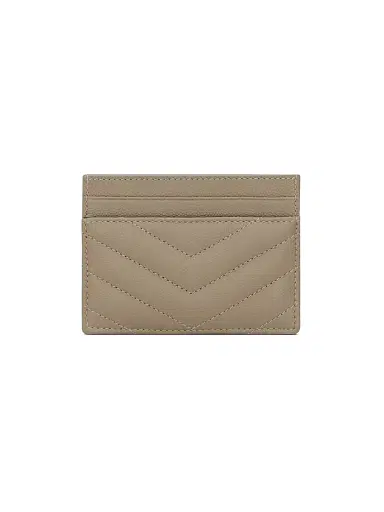 Saint Laurent Women's Cassandre Card Case in Grain De Poudre Leather | Thumbnail 2