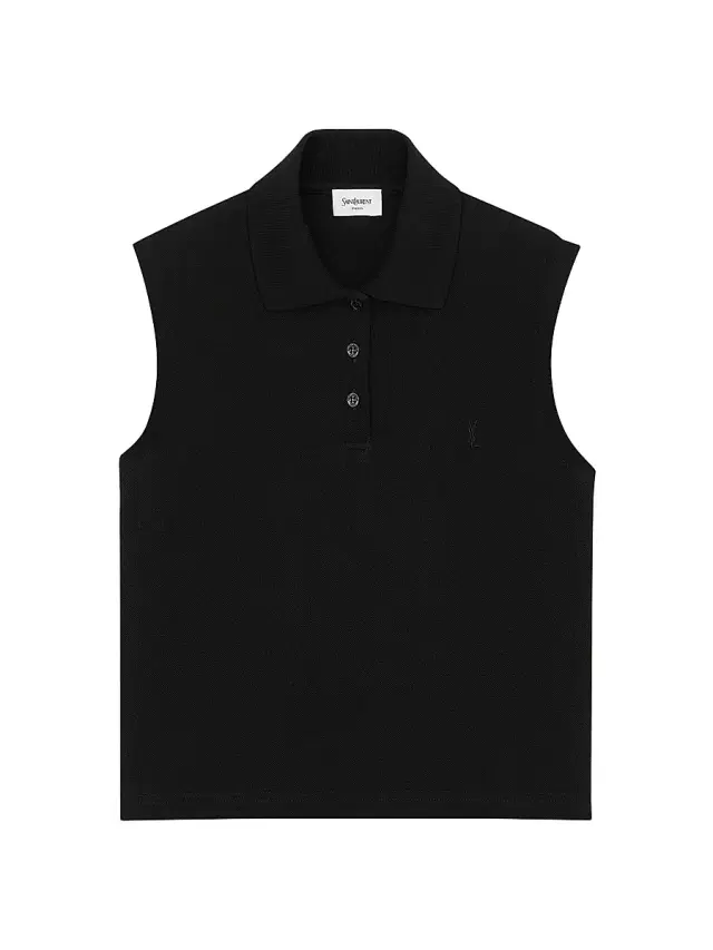 Women's Cassandre Polo Shirt in Piquÿ - Black