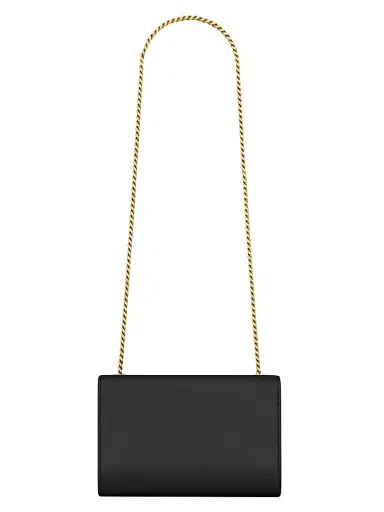 Saint Laurent Women's Kate Shoulder Bag in Grain De Poudre Leather - Black | Thumbnail 4 Saint Laurent Women's Kate Shoulder Bag in Grain De Poudre Leather - Black | Thumbnail 4