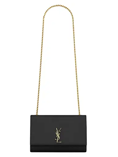 Saint Laurent Women's Kate Shoulder Bag in Grain De Poudre Leather - Black | Thumbnail 1 Saint Laurent Women's Kate Shoulder Bag in Grain De Poudre Leather - Black | Thumbnail 1