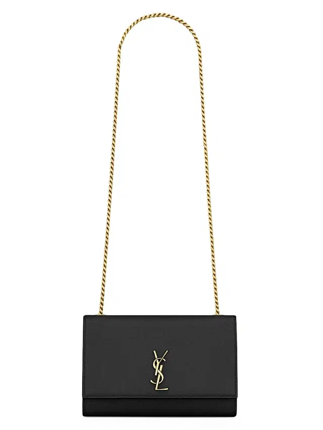 Women's Kate Shoulder Bag in Grain De Poudre Leather - Black Women's Kate Shoulder Bag in Grain De Poudre Leather - Black
