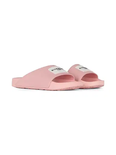Givenchy Women's Label Flat Mules in Rubber - Blush Pink - Size 11 | Thumbnail 2 Givenchy Women's Label Flat Mules in Rubber - Blush Pink - Size 11 | Thumbnail 2