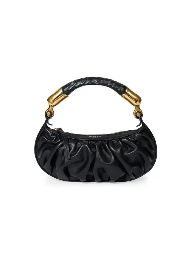 Women's Mini Ebene Leather Top Handle Bag - Noir