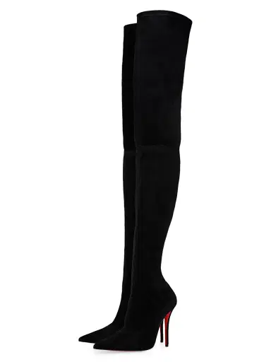 Christian Louboutin Women's Miss Z 100MM Botta Alta Knee High Boots | Thumbnail 2 Christian Louboutin Women's Miss Z 100MM Botta Alta Knee High Boots | Thumbnail 2