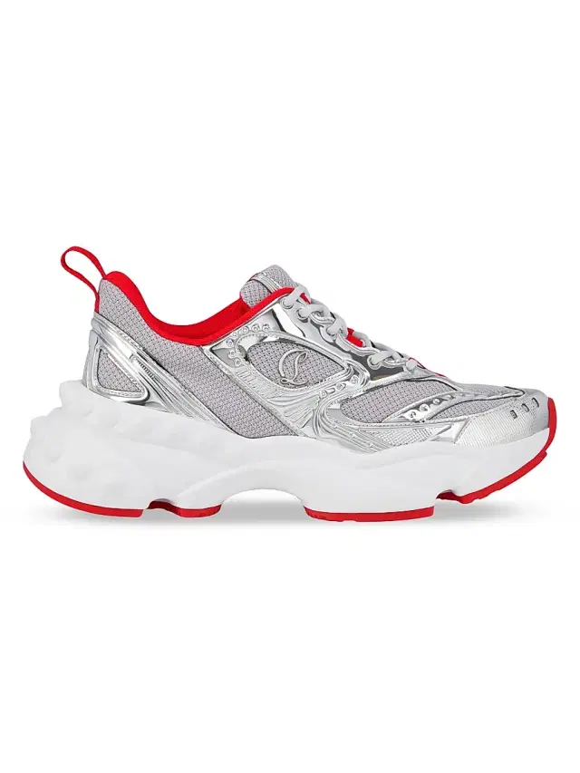 Men's So Flo Patent Leather Sneakers - Silver