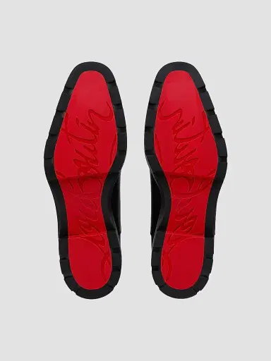Christian Louboutin Men's Alpha Lion Leather Oxfords - Black - Size 12.5 | Thumbnail 5