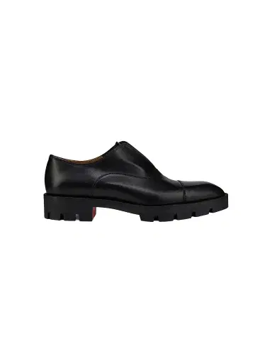 Christian Louboutin Men's Alpha Lion Leather Oxfords - Black - Size 12.5 | Thumbnail 1