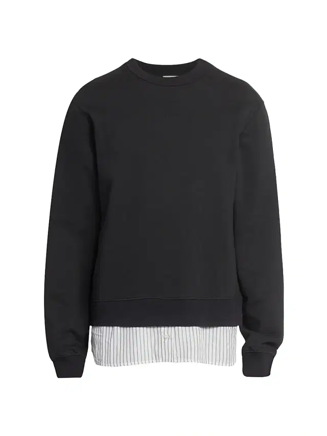 Men's Darius Cotton Sweatshirt - Black White