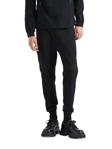 Prada Men's Technical Cotton and Re-Nylon Pants - Black - Size XL | Thumbnail 2 Prada Men's Technical Cotton and Re-Nylon Pants - Black - Size XL | Thumbnail 2