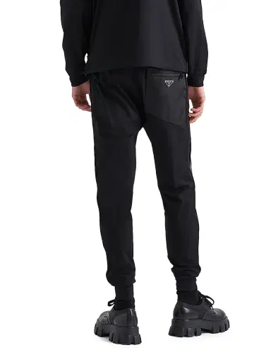 Prada Men's Technical Cotton and Re-Nylon Pants - Black - Size XL | Thumbnail 4 Prada Men's Technical Cotton and Re-Nylon Pants - Black - Size XL | Thumbnail 4