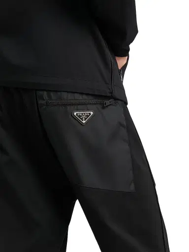 Prada Men's Technical Cotton and Re-Nylon Pants - Black - Size XL | Thumbnail 5 Prada Men's Technical Cotton and Re-Nylon Pants - Black - Size XL | Thumbnail 5