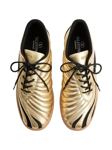 Valentino Garavani Men's Kicky Sneakers in Laminated Nappa | Thumbnail 4
