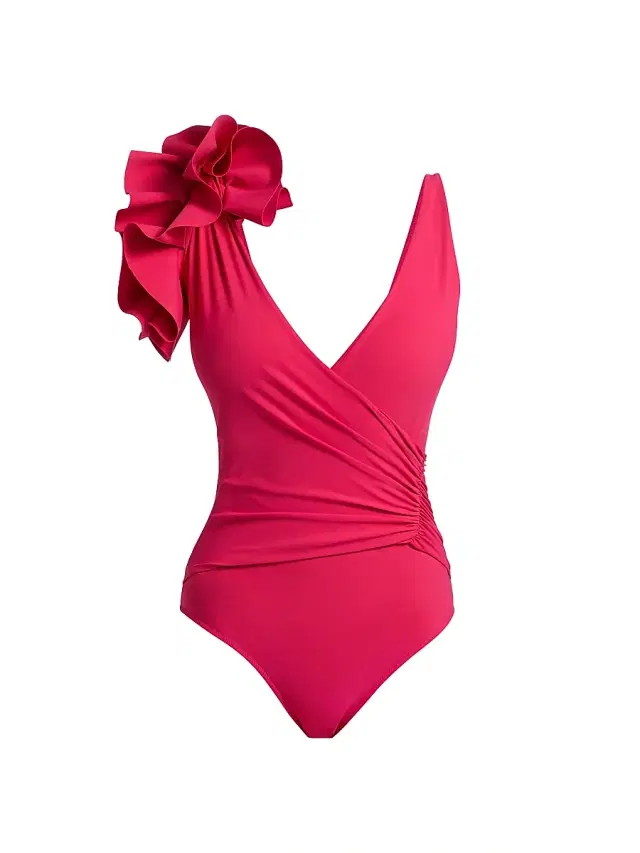 Chiara Boni La Petite Robe Women's Miana Ruffled Shoulder One-Piece Swimsuit