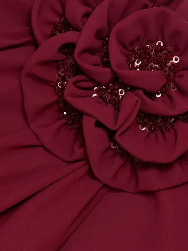 Chiara Boni La Petite Robe Women's Basia Sequin-Embellished Rosette One-Piece Swimsuit - Mahogany | Thumbnail 6