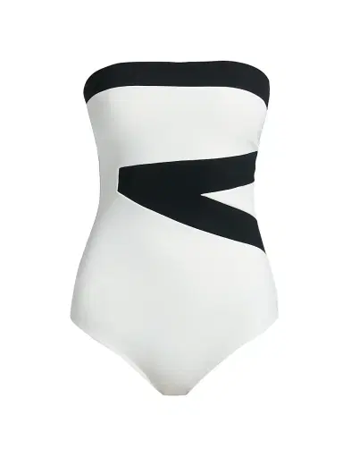 Chiara Boni La Petite Robe Women's Idalia Striped Strapless One-Piece Swimsuit | Thumbnail 1