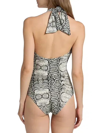 Chiara Boni La Petite Robe Women's Eriya Snakeskin-Print One-Piece Swimsuit | Thumbnail 4