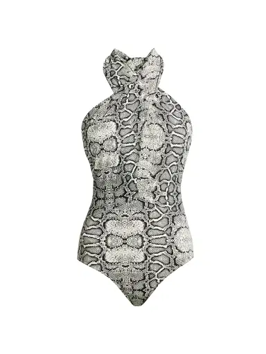 Chiara Boni La Petite Robe Women's Eriya Snakeskin-Print One-Piece Swimsuit | Thumbnail 1