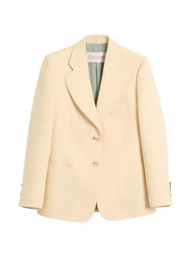 Valentino Garavani Women's Crepe Couture Blazer - Birch - Size 10 | Thumbnail 1 Valentino Garavani Women's Crepe Couture Blazer - Birch - Size 10 | Thumbnail 1